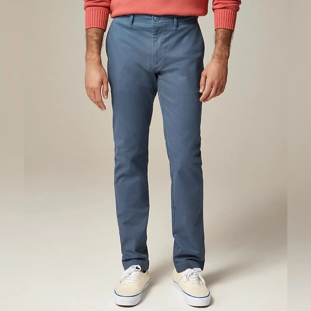 J. Crew - Slim Fit Cotton Chino Trouser Pant in Overcast Blue - Size 31 x 32